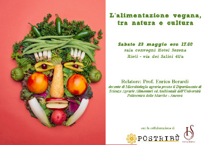 Alimentazione vegana, tra natura e cultura: se ne parla a Rieti il 23 maggio
