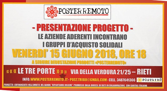 Post Terremoto: presentazione delle aziende il 15 giugno a Rieti