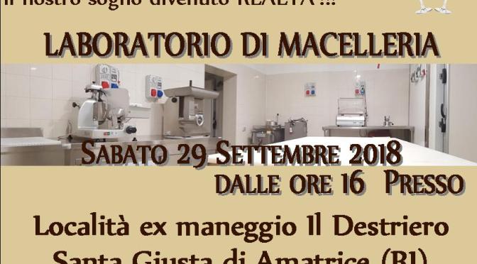 A Santa Giusta di Amatrice si inaugura il laboratorio di macelleria realizzato grazie alle donazioni del progetto Posterremoto
